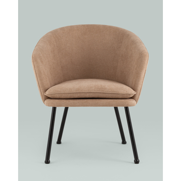 Кресло Декстер New бежевый черные металлические ножки