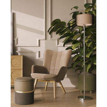 Пуф Кэрри с ящиком велюр коричневый без ножек