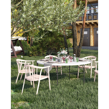 Стул Campo с подлокотниками пластик бежевый