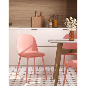 Стул Fog с подушкой пластик пыльно-розовый