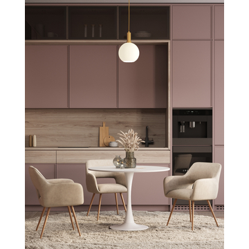 Стол Tulip D100 белый круглый на одной ножке