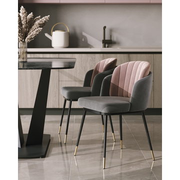 Стул мягкий Пенелопа темно-серый