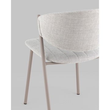 Стул Харпер ткань рогожка серо-голубой каркас серый матовый