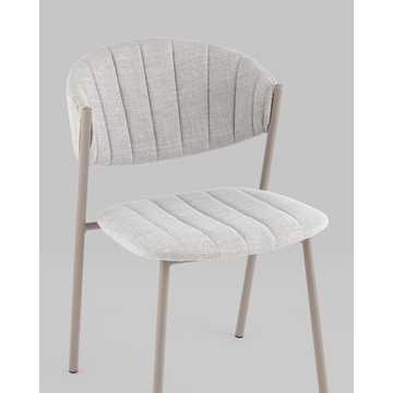 Стул Харпер ткань рогожка серо-голубой каркас серый матовый