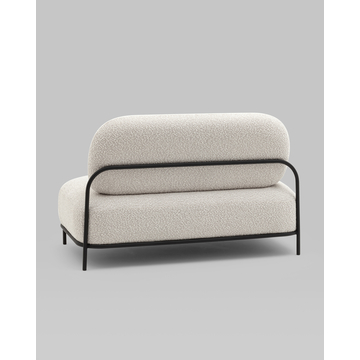 Диван Стоун ткань букле молочный