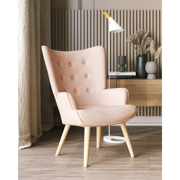 Кресло Хью велюр бежевый