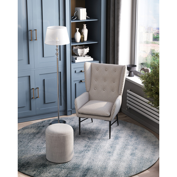 Пуф-столик с ящиком Хюгге S рогожка белый