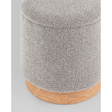 Пуф с ящиком Холли S букле серый