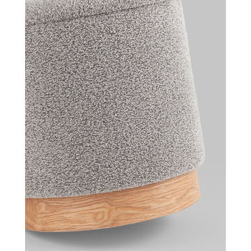 Пуф с ящиком Холли S букле серый