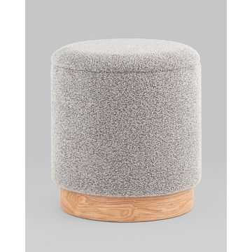 Пуф с ящиком Холли S букле серый