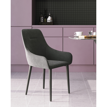 Стул Диана велюр серый