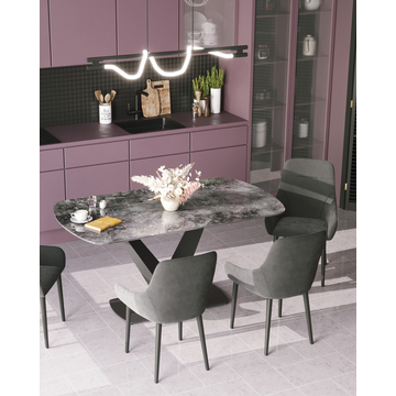 Стул Диана велюр серый