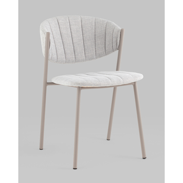 Стул Харпер ткань рогожка серо-голубой каркас серый матовый