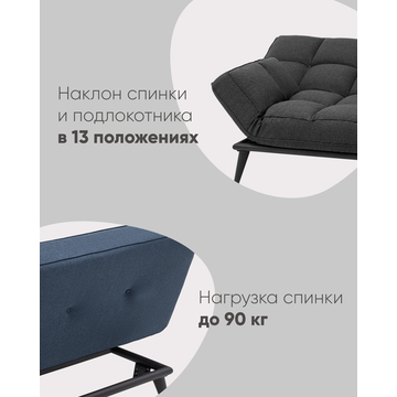 Диван Фьорд рогожка серый