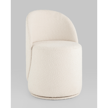 Пуф Loreen со спинкой вращающийся букле белый