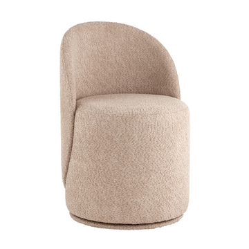 Пуф Loreen со спинкой вращающийся букле белый