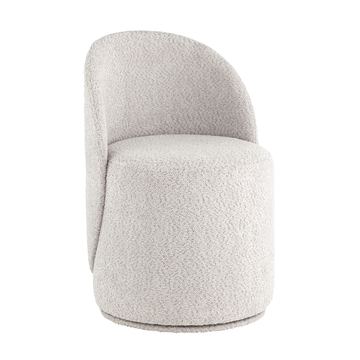 Пуф Loreen со спинкой вращающийся букле белый