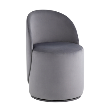 Пуф Loreen со спинкой вращающийся велюр серый