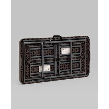 Комплект раскладного стола и двух скамеек Кейт коричневый