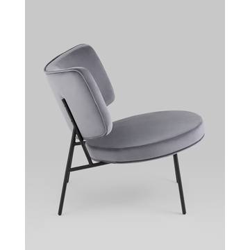 Мини-кресло District Lounge велюр серый