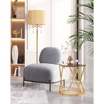 Кресло Стоун рогожка серый без подлокотников