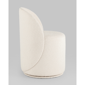 Пуф Loreen со спинкой вращающийся букле белый