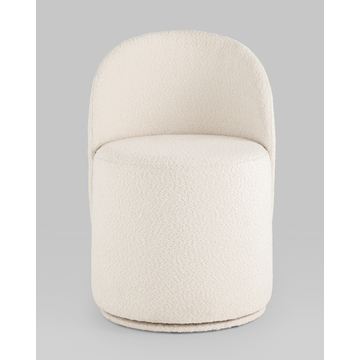 Пуф Loreen со спинкой вращающийся букле белый