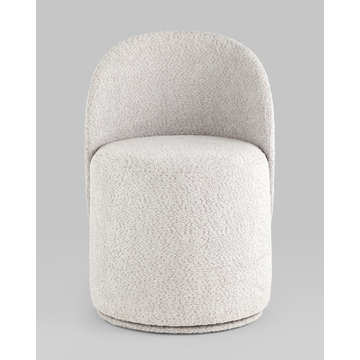 Пуф Loreen со спинкой вращающийся букле светло-серый