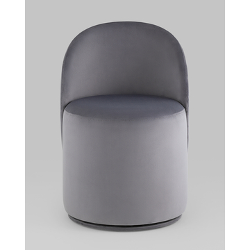 Пуф Loreen со спинкой вращающийся велюр серый