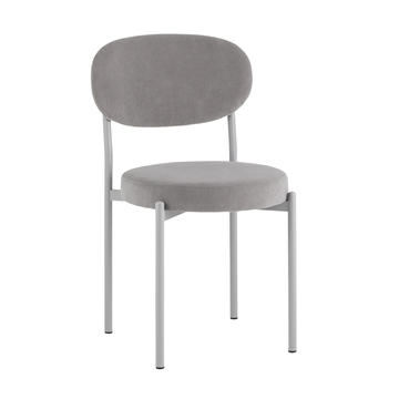 Стул Бриф SN велюр серый каркас светло-серый муар