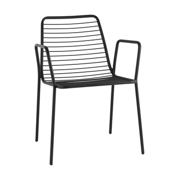 Стул с подлокотниками Дели металл черный
