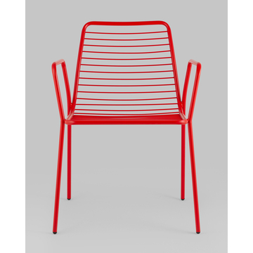 Стул с подлокотниками Дели металл красный