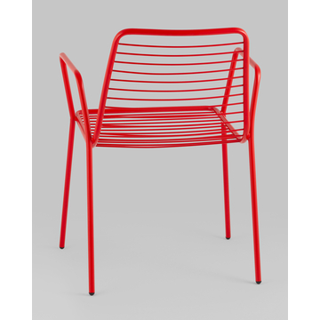 Стул с подлокотниками Дели металл красный