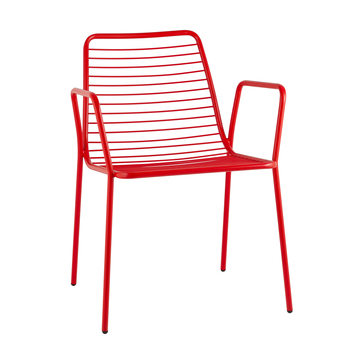 Стул с подлокотниками Дели металл красный
