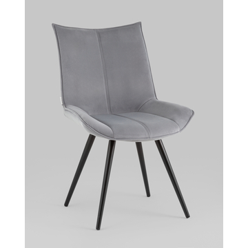 Стул вращающийся Робб велюр серый