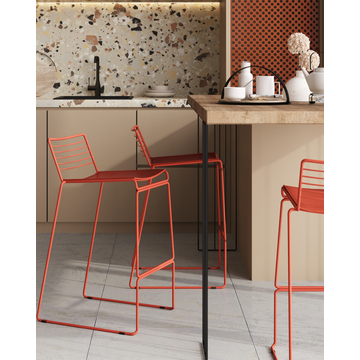 Стул полубарный Danny бордовый с подушкой