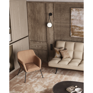 Кресло Шелфорд New бежевый на металлическом каркасе