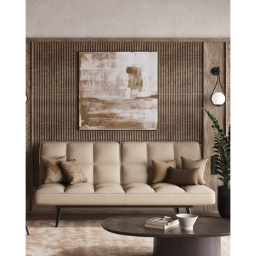 Диван Фьорд рогожка молочный