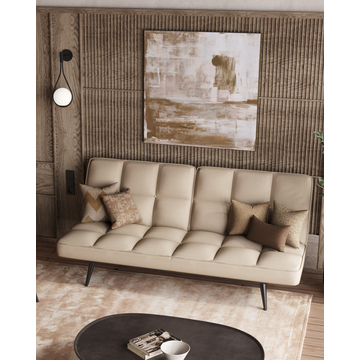 Диван Фьорд рогожка молочный