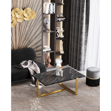 Диван Стоун рогожка черный на металлическом каркасе