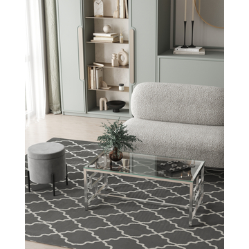 Журнальный стол 120*60 БРУКЛИН серебро