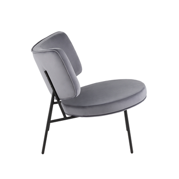 Мини-кресло District Lounge велюр серый