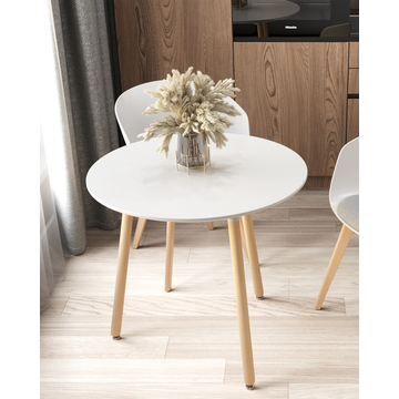 Стол круглый DST NEW D=80 белый