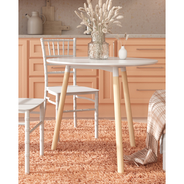 Стол круглый DST NEW D=80 белый