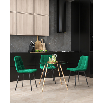 Стол круглый DSW NEW D=80 прозрачный стеклянный
