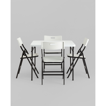 Комплект раскладного стола и стульев Кейт белый