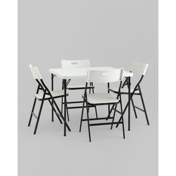 Комплект раскладного стола и стульев Кейт белый