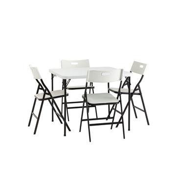 Комплект раскладного стола и стульев Кейт белый