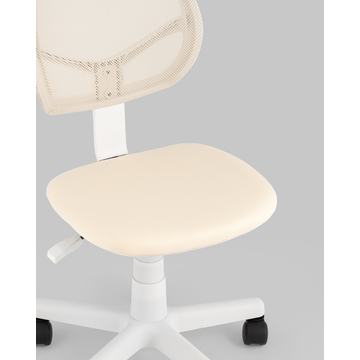 Кресло компьютерное ЛОЛО бежевый пластик белый