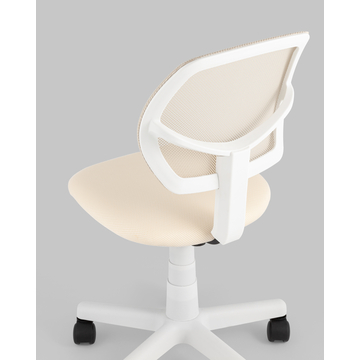 Кресло компьютерное ЛОЛО бежевый пластик белый